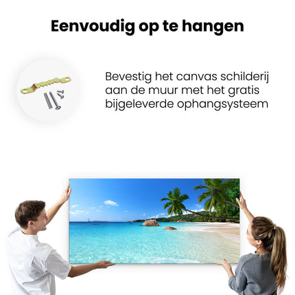 Canvas schilderij ophangen Tropisch Strand En Zee 