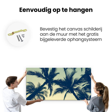 Canvas schilderij ophangen Palmbomen Bladeren