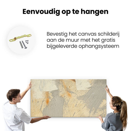 Canvas schilderij ophangen Abstracte Kunst van een Cementen Muur