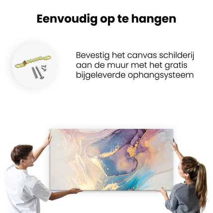 Canvas schilderij ophangen Abstracte Kunst van Marmer