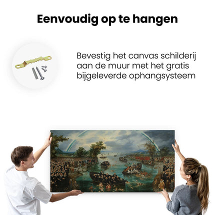 Canvas schilderij ophangen De Zielenvisserij - Adriaen Pietersz. van de venne