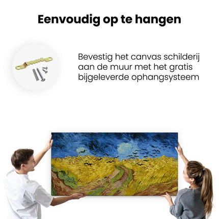 Canvas schilderij ophangen Korenveld met Kraaien - Vincent van Gogh