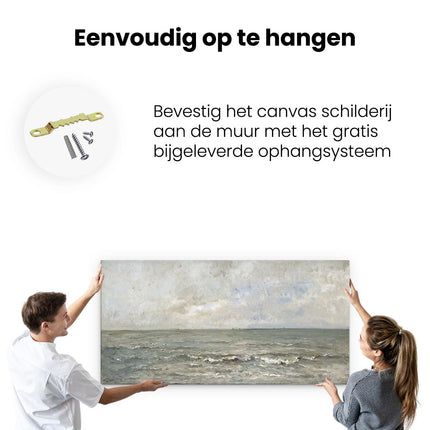 Canvas schilderij ophangen Zeegezicht - Charles-Francois Daubigny