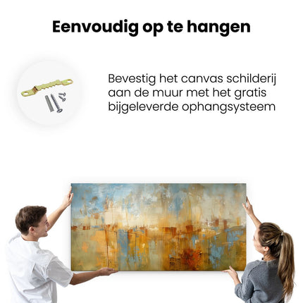 Canvas schilderij ophangen Abstract Kunstwerk van een Stad