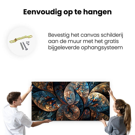 Canvas schilderij ophangen Abstract Beeld van een Bloem