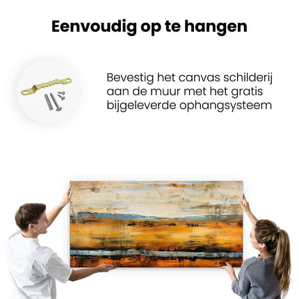 Canvas schilderij ophangen Abstract Kunstwerk van een Landschap