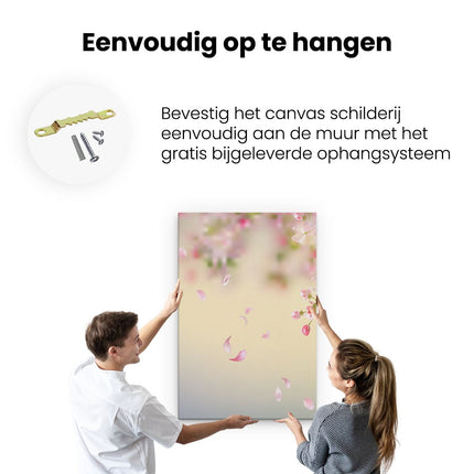 Canvas schilderij ophangen Appelbloesem - Bloemen