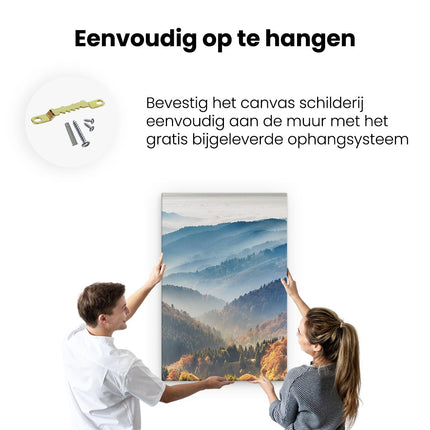 Canvas schilderij ophangen Heuvel Landschap Van Het Zwarte Wout Bos