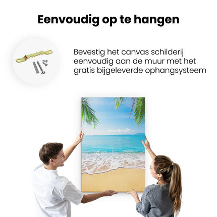 Canvas schilderij ophangen Tropisch Strand En Zee