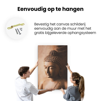 Canvas schilderij ophangen Boeddha Beeld