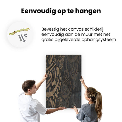 Canvas schilderij ophangen Arabische Letters - Tekens