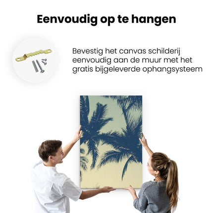 Canvas schilderij ophangen Palmbomen Bladeren