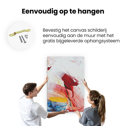 Canvas schilderij ophangen Abstracte Kunst van Verf Kleuren