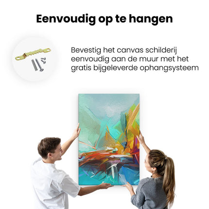 Canvas schilderij ophangen Abstracte Kunst - Kampvuur 