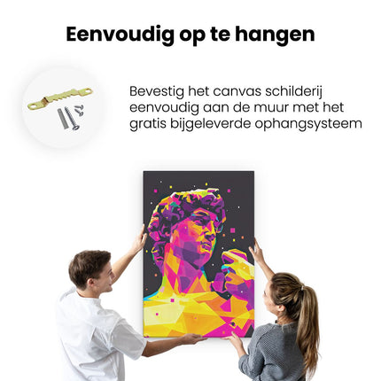 Canvas schilderij ophangen Standbeeld van David of Michelangelo 