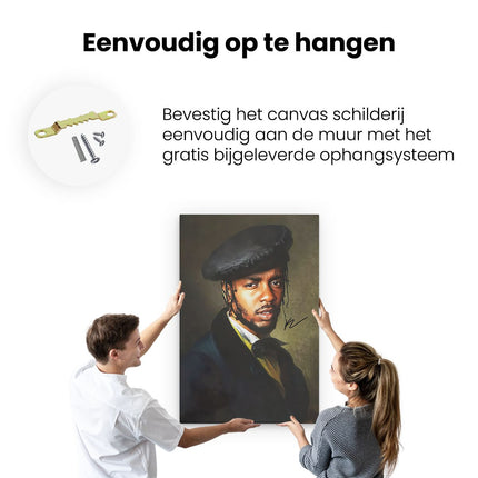 Canvas schilderij ophangen Rapper Kendrick Lamar