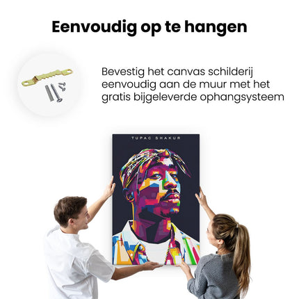 Canvas schilderij ophangen Tupac Shakur - 2Pac