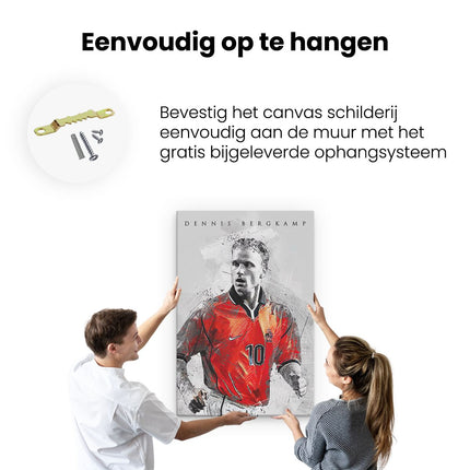 Canvas schilderij ophangen Voetbalspeler Dennis Bergkamp bij Oranje