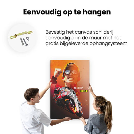 Canvas schilderij ophangen Marc Márquez bij Moto GP