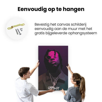 Canvas schilderij ophangen Rapper Polo G Capalot