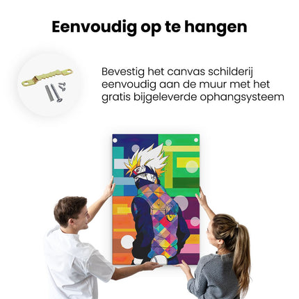 Canvas schilderij ophangen Anime Hatake Kakashi uit Naruto