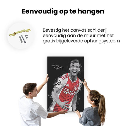 Canvas schilderij ophangen Voetbalspeler Nicolás Tagliafico bij Ajax