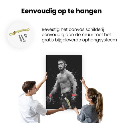 Canvas schilderij ophangen Khabib Nurmagomedov 
