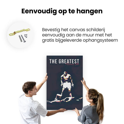 Canvas schilderij ophangen The Greatest Muhammad Ali 