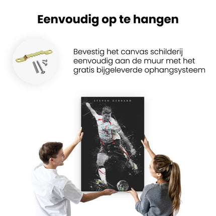 Canvas schilderij ophangen Steven Gerrard bij Liverpool als Aanvoerder