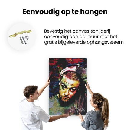Canvas schilderij ophangen Mac Miller