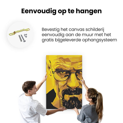 Canvas schilderij ophangen Walter H. White uit Breaking Bad