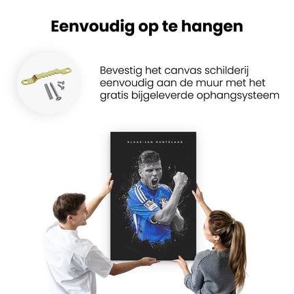 Canvas schilderij ophangen Klaas-Jan Huntelaar bij FC Schalke 04