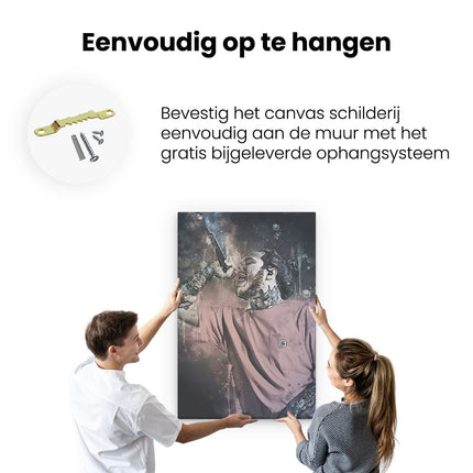 Canvas schilderij ophangen Zingende Post Malone op Olieverf