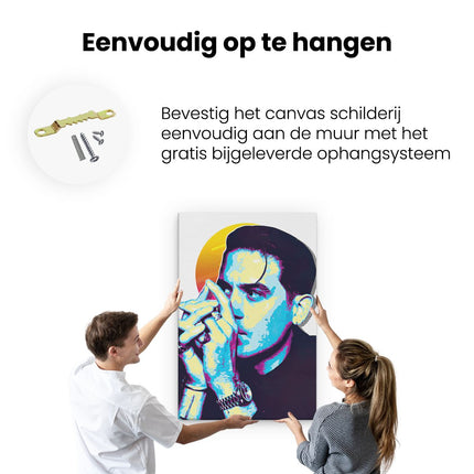 Canvas schilderij ophangen Rapper G-Eazy met de Zon