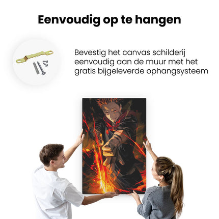 Canvas schilderij ophangen Anime Karakter Sukuna Vessel