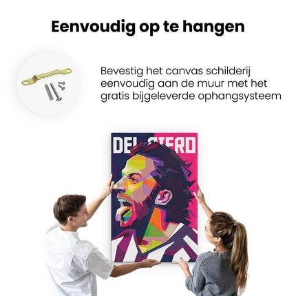Canvas schilderij ophangen Alessandro Del Piero bij Juventus