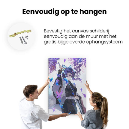 Canvas schilderij ophangen Anime Karakter Shinobu Kochō