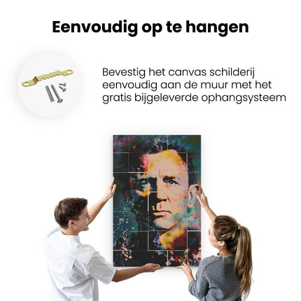 Canvas schilderij ophangen James Bond 007