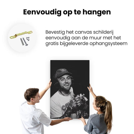 Canvas schilderij ophangen Mac Miller in het Zwart Wit