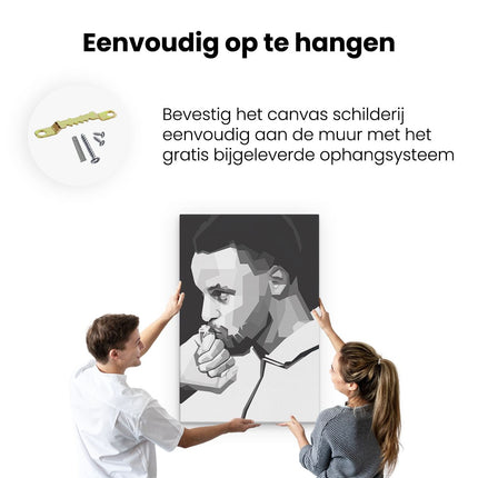 Canvas schilderij ophangen Stephen Curry in het Zwart Wit