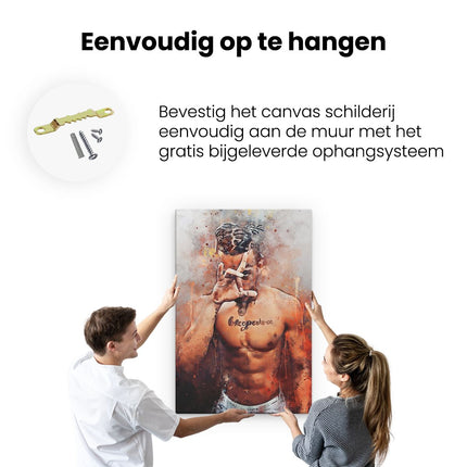 Canvas schilderij ophangen XXXTentacion op Verf