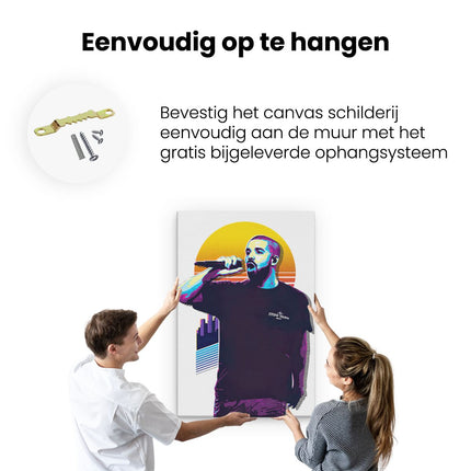 Canvas schilderij ophangen Drake Zingt