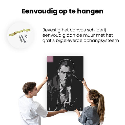 Canvas schilderij ophangen Michael Scofield Prison Break