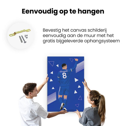 Canvas schilderij ophangen Youri Tielemans bij Leicester City