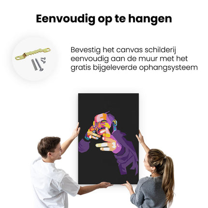 Canvas schilderij ophangen Drake in Abstracte Kleuren