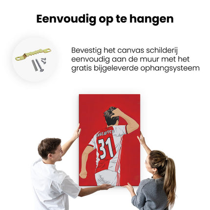 Canvas schilderij ophangen Nicolás Tagliafico bij Ajax 