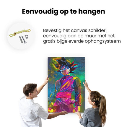 Canvas schilderij ophangen Anime Karakter Goku Black uit Dragon-Ball