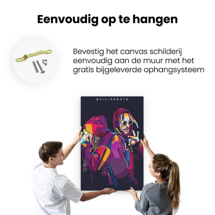 Canvas schilderij ophangen $uicideboy$ in Abstract
