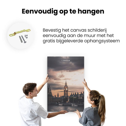 Canvas schilderij ophangen Big Ben in Londen