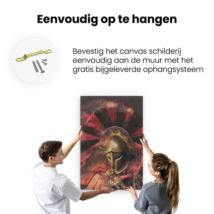 Canvas schilderij ophangen Sparta Krijger 